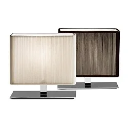 Luminaria de mesa LT CLAVIUS XP E14 IP20, cromo, tabaco regulable