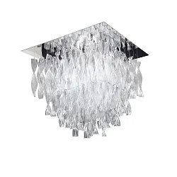 Luminaria de techo PL AURA GR E27 IP20, cromo, claro regulable