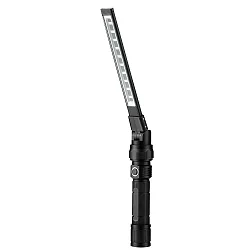 Luminaria de trabajo conmutable IPX4, negro regulable