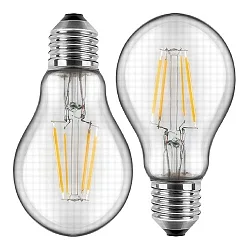 Lámpara de filamento LED juego de 2 E27 4,5W 470lm 2700K 300° CRI > 80 