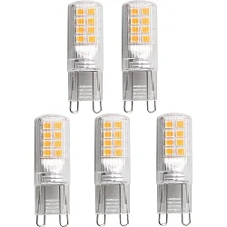 Lámpara con base de clavija juego de 5 G9 2,6W 320lm 3000K 300° 