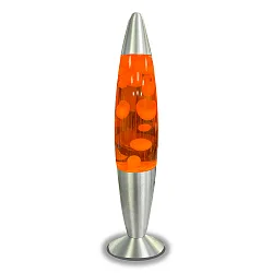 Lámpara LED de lava IP20, naranja, plata, blanco 