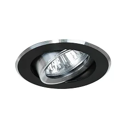Luz downlight redondo, giratorio GX5,3 IP20, aluminio, negro regulable
