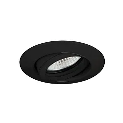 Luminaria empotrable redondo, giratorio GX5,3 IP20, negro regulable