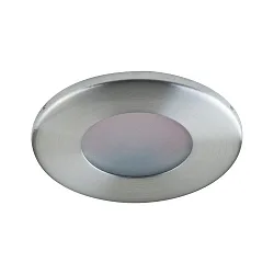 Luz downlight redondo, rígido GX5,3 IP65, acero inoxidable regulable