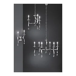 Wall luminaire GIRATA, 2 flames, 2x E14 max. 40W, chrome