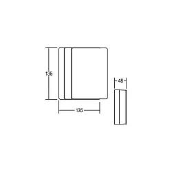 Luminaria de pared angular IP54, blanco 