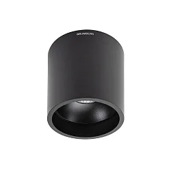 Luz downlight TUBIC redondo, versión de montaje en superficie, directo / indirecto IP20, negro mate 