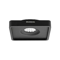 Luz downlight QUIBIC angular, versión incorporada, directo / indirecto IP20, negro mate regulable