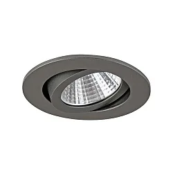 Recessed LED spot, IP20, round, Ø 8.2cm, Plug&Play 350mA, 7W 2700K 740lm 38°, swivelling 30°, matt titanium
