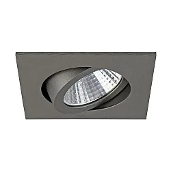 Luz downlight giratorio, cuadrado IP20, titán regulable