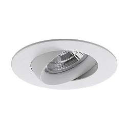Luz downlight INDIWO83 redondo, giratorio IP44, blanco regulable