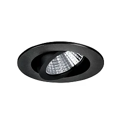 Luminaria empotrable IP65, brillante, negro, transparente  6W 650lm 3000K 20-40° 20-40° CRI 80-89