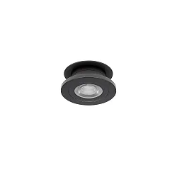 Luminaria empotrable NAVARINO redondo, giratorio, giratorio IP20, negro mate regulable 6W 510lm 3000K 24° 24° CRI >80