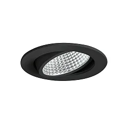 recessed luminaire IP20, glossy, black, transparent 12W 1230lm 3000K 20-40° 20-40° CRI 80-89