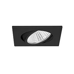 Luminaria empotrable IP20, brillante, negro, transparente regulable 12W 1280lm 4000K 20-40° 20-40° CRI 80-89