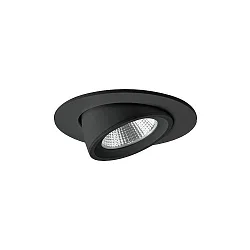 Luminaria empotrable para techos KARYL giratorio, giratorio, directa IP20, negro regulable