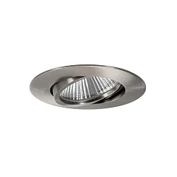 Luminaria empotrable BIG65 redondo, giratorio LED IP65, níquel mate regulable 8W 730lm 3000K 20-40° 20-40° CRI 80-89