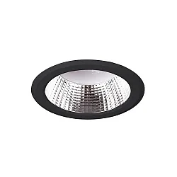 Luminaria empotrable IP20, brillante, ópalo, negro regulable 11W 850lm 4000K CRI 90-100