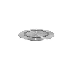 LED in-ground luminaire HYBRIDE MINI, ring, V4A, IP65, 24V DC, 1.4W 3000K 3lm 100°, stainless steel