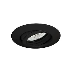 Luminaria empotrable BREENA R redondo, giratorio GU10 IP20, negro regulable