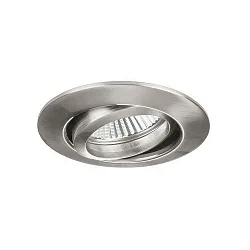 Luz downlight redondo, giratorio GU10 IP20, níquel mate regulable