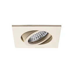 Proyector empotrado TIRREL-R GU10 / PAR16 giratorio, cuadrado, con portalámpara GU10 IP20, beige arena texturado regulable