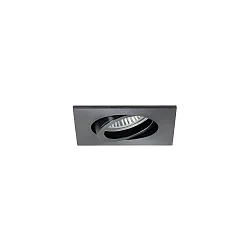 Proyector empotrado TIRREL-R GU10 / PAR16 angular, giratorio, con espaciador GU10 IP20, brillante, negro regulable