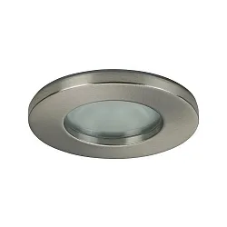Luz downlight redondo, rígido GU10 IP65, níquel mate regulable