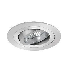Luz downlight redondo, giratorio GU10 IP20, aluminio mate regulable