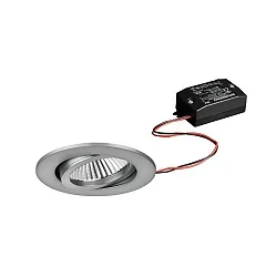 Luz downlight BB03 redondo, giratorio IP20, níquel mate