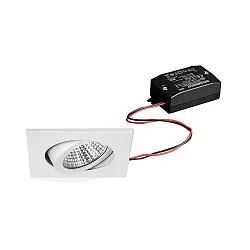 Luz downlight BB05 angular, giratorio IP20, blanco