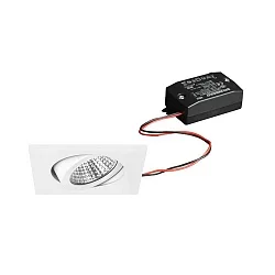 Luminaria empotrable giratorio IP20, blanco  6W 640lm 3000K 20-40° 20-40° CRI 80-89