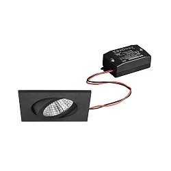 Luminaria empotrable giratorio IP20, negro  6W 640lm 3000K 20-40° 20-40° CRI 80-89
