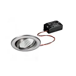 Luz downlight BB09 angular, giratorio IP20, acero inoxidable