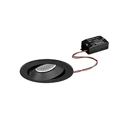 Luminaria empotrable IP20, brillante, negro  7W 680lm 3000K 20-40° 20-40° CRI 80-89