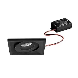 Luminaria empotrable BB36 giratorio, cuadrado, conmutable LED IP20, negro 7W 680lm 3000K 20-40° 20-40° CRI 80-89