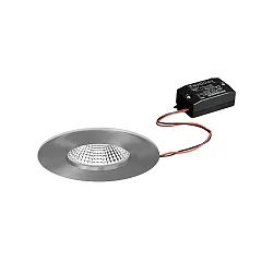 downlight BB20 round, rigid, built-in version, switchable IP65, nickel matt 