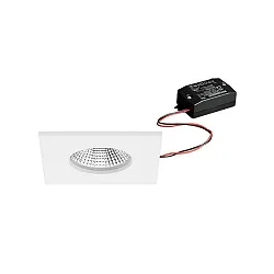 Luz downlight BB21 angular, rígido, versión incorporada, conmutable IP65, recubrimiento con polvo, blanco mate