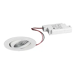 Proyector empotrado TIRREL-R LED DIM redondo, giratorio IP20, recubrimiento con polvo, blanco regulable