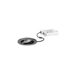 Proyector empotrado TIRREL-R LED DIM redondo, giratorio IP20, brillante, negro regulable