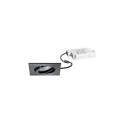 Proyector empotrado TIRREL-S LED DIM angular, giratorio IP20, brillante, negro regulable