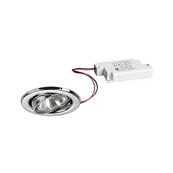 Proyector empotrado BRONNY LED PHASE-DIM redondo, giratorio, incl. conductor, juego de 1 IP20, cromado pulido regulable