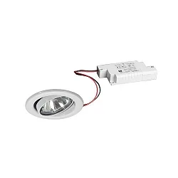 Proyector empotrado BRONNY LED PHASE-DIM redondo, giratorio, incl. conductor, juego de 1 IP20, blanco mate regulable