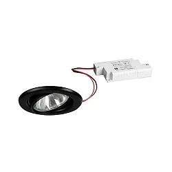 Proyector empotrado BRONNY LED PHASE-DIM redondo, giratorio, incl. conductor, juego de 1 IP20, negro mate regulable