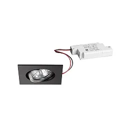 Luminaria empotrable IP20, brillante, negro, transparente 6W 680lm 3000K 20-40° 20-40° CRI 80-89