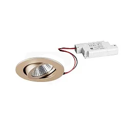 Luz downlight redondo, giratorio IP20, champán regulable