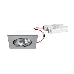 Luz downlight angular, giratorio IP20, aluminio mate regulable