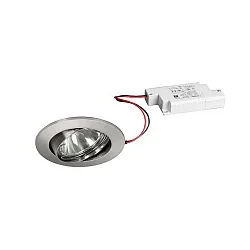 Luminaria empotrable IP20, cromo, brillante, transparente regulable 6W 680lm 3000K 20-40° 20-40° CRI 80-89