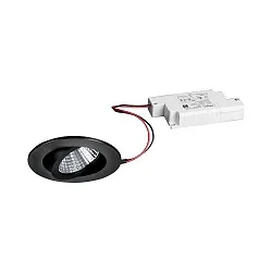 recessed luminaire IP65, glossy, black, transparent  6W 650lm 3000K 20-40° 20-40° CRI 80-89